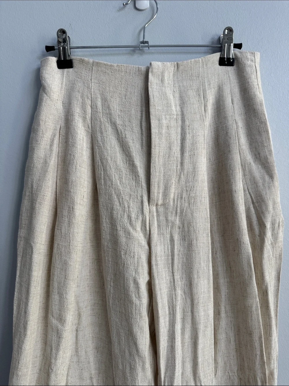 NWOT Womens Linen-Blend Tan Chinos — Lightweight Straight Fit